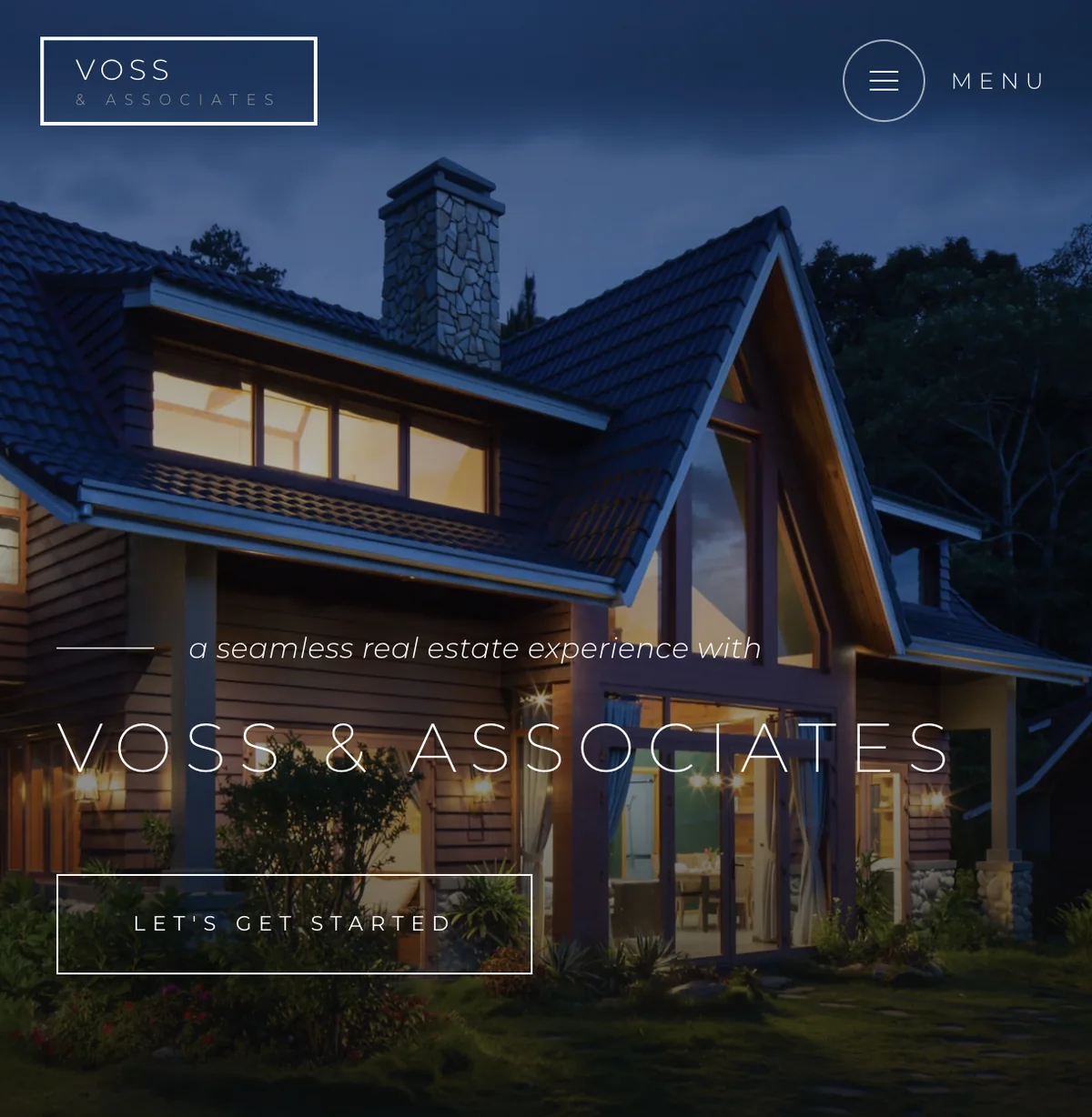 Voss & Associates real estate website, designed and built by Clozma